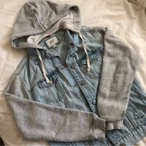 Forever 21 Hooded Denim Jacket